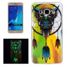 For Galaxy J7 (2016) Noctilucent Owl Pattern IMD Workmanship Soft TPU Back Cover Case