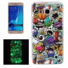 For Galaxy J7 (2016) Noctilucent Rubbish Pattern IMD Workmanship Soft TPU Back Cover Case