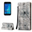 For Galaxy J7 (2016) 3D Relief Dandelion Pattern Flip Leather Case with Holder, Card Slots & Lanyard