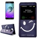For Galaxy A3(2016) Smile Pattern Flip Leather Case with Call Display ID & Holder