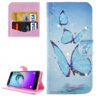 For Galaxy A3(2016) Butterflies Diamond Encrusted Leather Case with Holder, Wallet & Card Slots