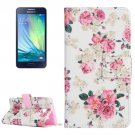 For Galaxy A3(2016) Rose Pattern Flip Magnetic Leather Case with Holder, Card Slots & Wallet