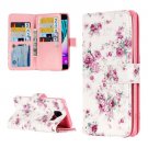 For Galaxy A3(2016) Rose Pattern Flip Leather Case with 9 Card Slots, Wallet & Holder