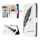For Galaxy A3(2016) Feather Pattern Flip Leather Case with 9 Card Slots, Wallet & Holder