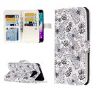 For Galaxy A3(2016) Flowers Pattern Flip Leather Case with 9 Card Slots, Wallet & Holder