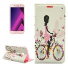For Galaxy A3(2017) Diamond Girl 2 Leather Case with Holder, Card Slots & Wallet