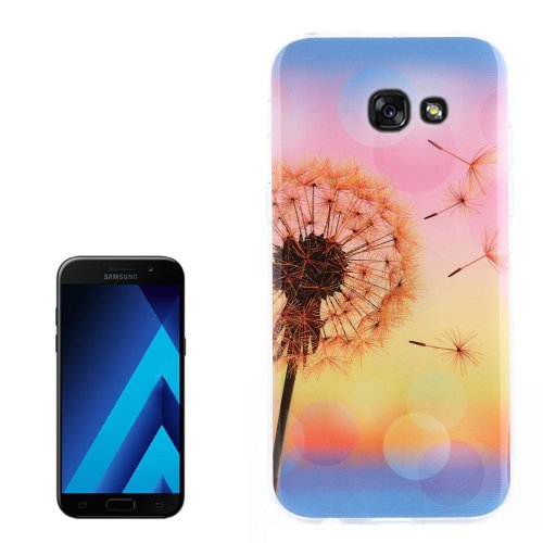 For Galaxy A3(2017) Sunset Dandelion Pattern TPU Back Case