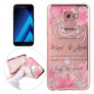 For Galaxy A3(2017) Peacock Pattern Electroplating Frame Soft TPU Protective Case