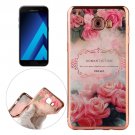 For Galaxy A3(2017) Roses Pattern Electroplating Frame Soft TPU Protective Case
