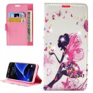 For Galaxy A7(2016) Lady Diamond 1 Leather Case with Holder, Card Slots & Wallet