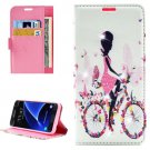 For Galaxy A7(2016) Lady Diamond 2 Leather Case with Holder, Card Slots & Wallet