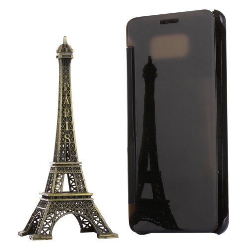 For Galaxy A7(2016) Black Electroplating Mirror Horizontal Flip Leather Case