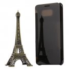 For Galaxy A7(2016) Black Electroplating Mirror Horizontal Flip Leather Case