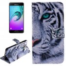 For Galaxy A7(2016) Tiger Pattern Flip Leather Case with Holder, Card Slots & Wallet
