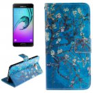 For Galaxy A7(2016) Flower Pattern Flip Leather Case with Holder, Card Slots & Wallet