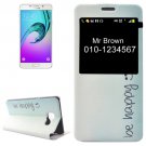 For Galaxy A7(2016) Happy Pattern Flip Leather Case with Call Display ID & Holder