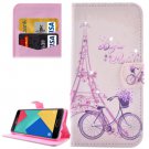 For Galaxy A7(2016) Bicycle Diamond Flip Leather Case with Holder, Card Slots & Wallet