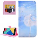 For Galaxy A7(2016) Dandelions Diamond Flip Leather Case with Holder, Card Slots & Wallet
