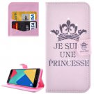 For Galaxy A7(2016) Princess Diamond Flip Leather Case with Holder, Card Slots & Wallet