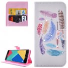 For Galaxy A7(2016) Feathers Diamond Flip Leather Case with Holder, Card Slots & Wallet