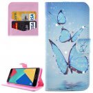 For Galaxy A7(2016) Butterflies Diamond Flip Leather Case with Holder, Card Slots & Wallet