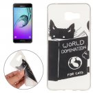 For Galaxy A7(2016) Cat Words Pattern TPU Protective Case