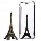 For Galaxy A7(2016) White Plating Mirror Flip Leather Case with Sleep/Wake-up Function