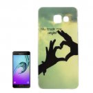 For Galaxy A7(2016) IMD Love Hands Pattern Soft TPU Protective Case Back Cover