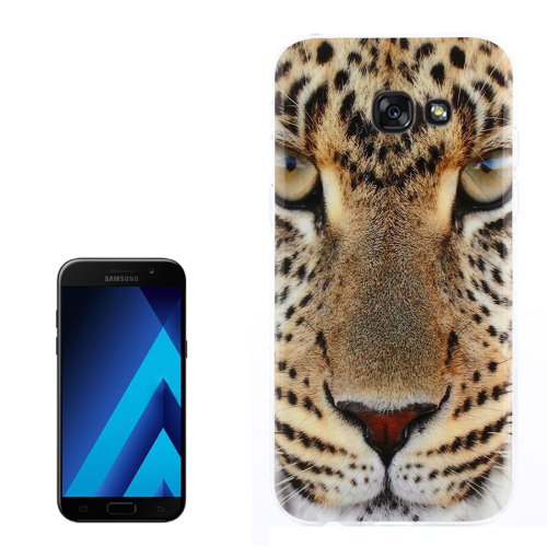 For Galaxy A7(2017) / A720 Leopard Pattern TPU Back Case