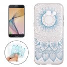 For Galaxy J7 (2017) Flower Buds Pattern Soft TPU Protective Back Cover Case