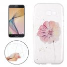 For Galaxy J7 (2017) Flower Pattern Soft TPU Protective Back Cover Case