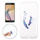 For Galaxy J7 (2017) Feather Pattern Soft TPU Protective Back Cover Case