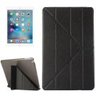 For iPad 9.7 inch 2017 Silk Texture Deformation Flip Leather Case with 3 fold Holder # Colors