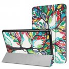 For iPad 9.7 inch 2017 Cross Texture Tree Pattern Leather Case with 3 Folding Holder