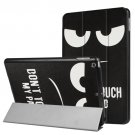 For iPad 9.7 inch 2017 Cross Texture Eyes Pattern Leather Case with 3 Folding Holder