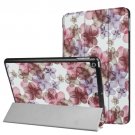 For iPad 9.7 inch 2017 Cross Texture Flower Pattern Leather Case with 3 Folding Holder