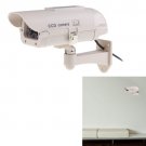Realistic Looking Solar Powered Dummy Security CCTV Camera with Flashing Red LED