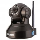 ESCAM Pearl QF100 720P 1.0 MP WIFI Pan / Tilt H.264 ONVIF 3.6mm IR-Dome Camera