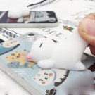 For iPhone 6 + & 6s + 3D Blue Cat Squeeze Relief IMD Squishy Back Cover Case