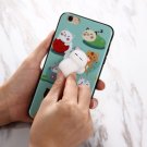 For iPhone 6 + & 6s + 3D Cat Squeeze Relief IMD Squishy Back Cover Case