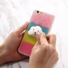 For iPhone 6 + & 6s + 3D Glitter Squeeze Relief IMD Squishy Back Cover Case