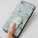 For iPhone 6 + & 6s + 3D Lovely Cat Squeeze Relief IMD Squishy Back Cover Case