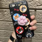 For iPhone 6 + & 6s + 3D Lovely Black Cat Squeeze Relief IMD Squishy Back Cover Case