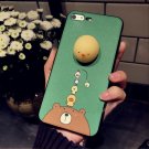 For iPhone 6 + & 6s + 3D Lovely Bear Squeeze Relief IMD Squishy Back Cover Case