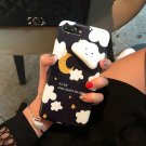 For iPhone 7 Plus Black Cloud Stars Moon Pattern Squeeze Relief Squishy Back Cover Case