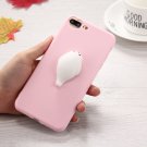 For iPhone 7 Plus 3D White Sea Lions Pattern Squeeze Relief Squishy Back Cover Case
