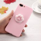 For iPhone 7 Plus 3D Paw Print Pattern Squeeze Relief Squishy Back Cover Case