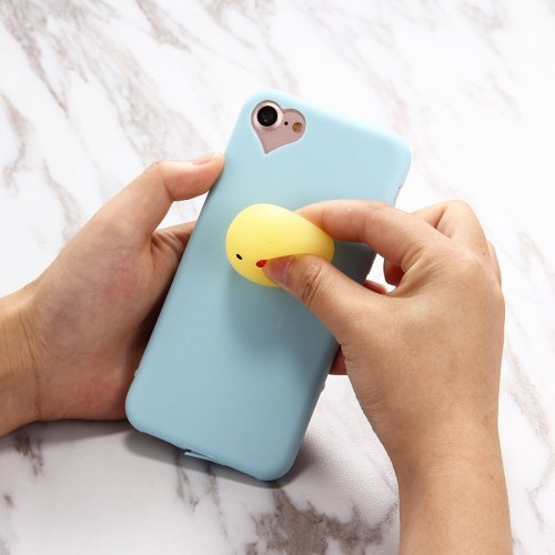 For iPhone 7 Plus 3D Chicken Squeeze Relief Squishy Drop proof Back Cover Case