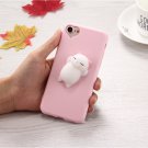 For iPhone 7 3D Bear Pink Ears Pattern Squeeze Relief Squishy Drop proof Back Cover Case