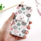 For iPhone 7 3D Lovely Cloud Pattern IMD Workmanship Squishy Back Cover Case